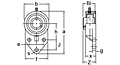 Set Screw Locking Three-Bolt Flange Bracket Unit, UCFB200 Series-2