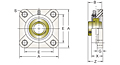 Set Screw Locking Four-Bolt Flange Unit, UCFPL200MZ2 Series-2