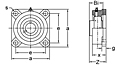 Set Screw Locking Four-Bolt Flange Unit, UCFU300 Series-2