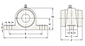 Set Screw Locking Pillow Block Unit With Two Open Covers, UCPPL200MZ2C Series-2