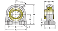 Set Screw Locking Tapped Base Pillow Block Unit, UCTB200NPMZ2 Series-2