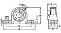 Eccentric Collar Locking Pillow Block Unit, UGP300 Series-2